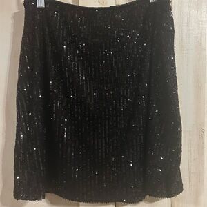 Old Navy Black Sequin Pencil Skirt